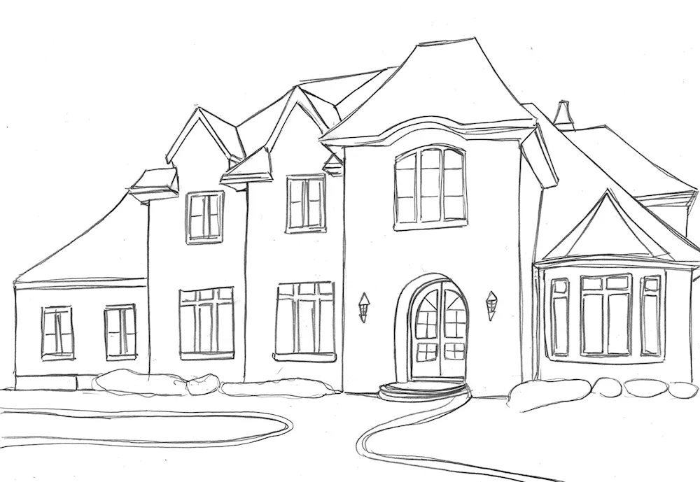 Beautiful house drawing