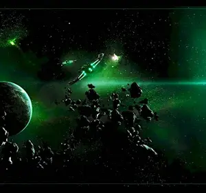 Beautiful background for two monitors