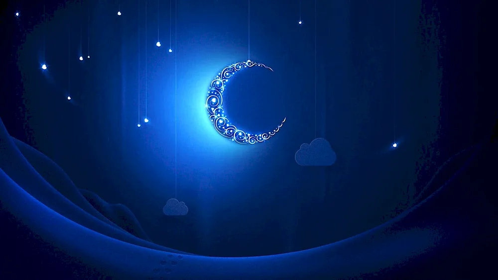 Beautiful crescent moon