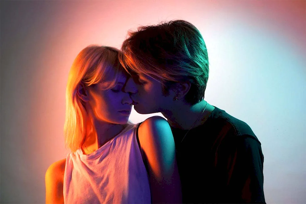 Sensual kiss