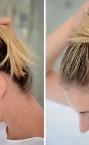 Beautiful bun on short hair