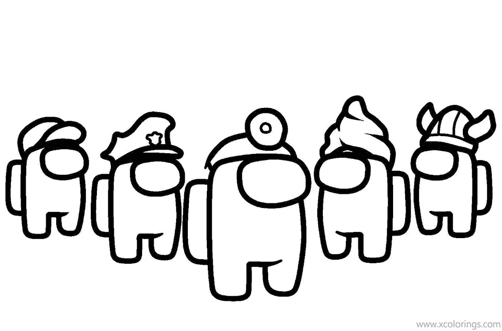 Among AC stickers. colouring game