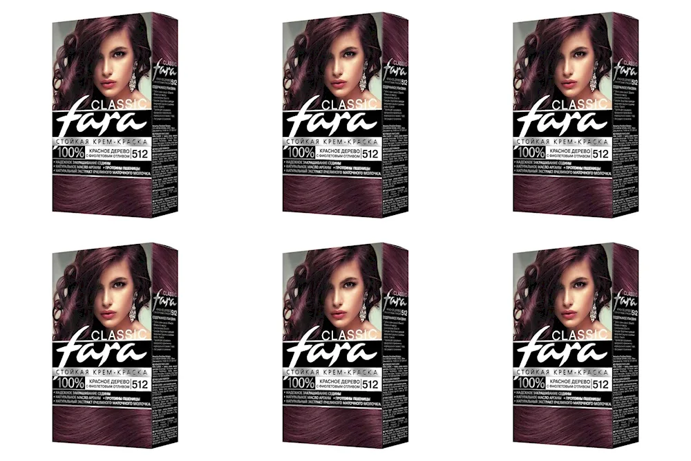 Mahogany hair dye with violet tint