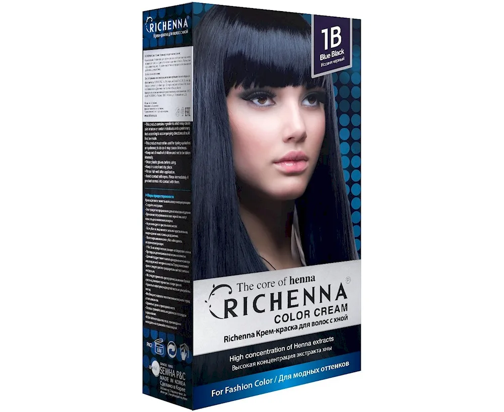 Miss Magic hair dye is blue black