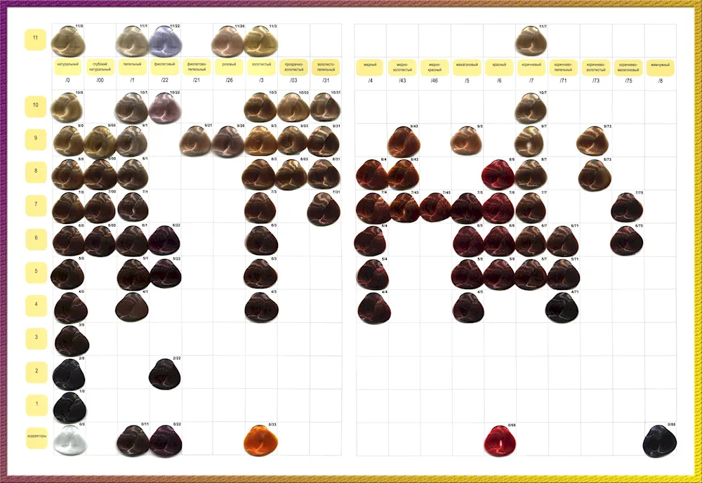 Ollin Hair Colour Palette 41