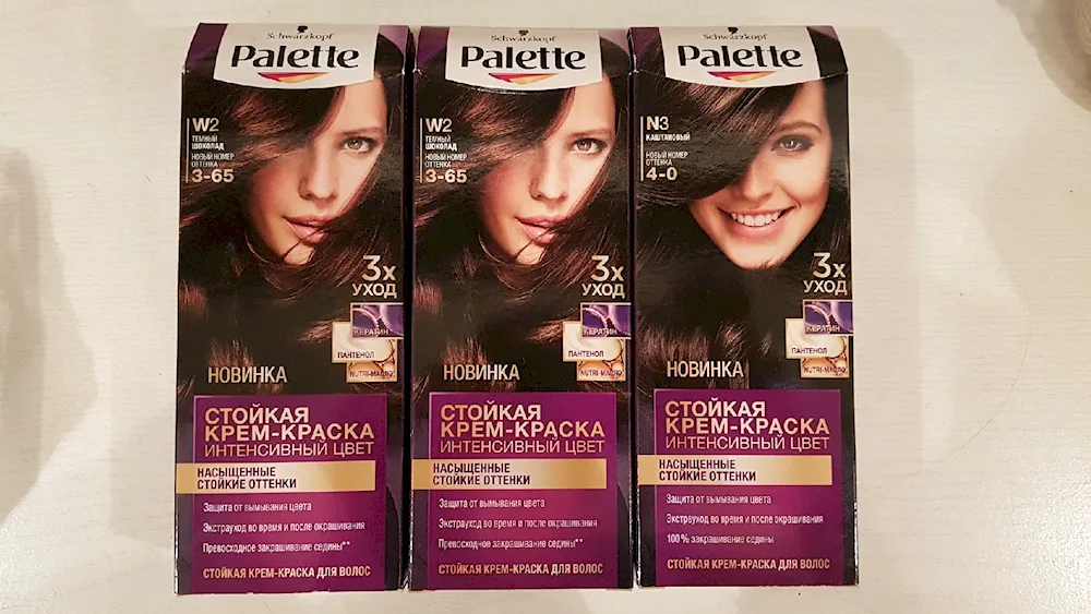 Palette hair dye chocolate shades