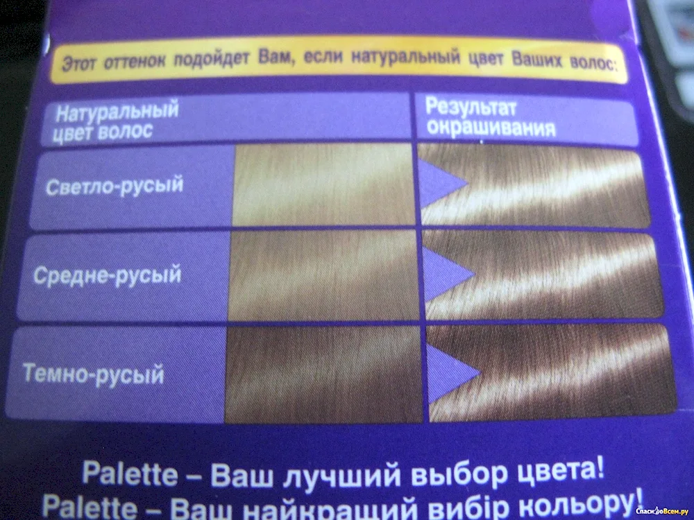 Palette hair dye original colour