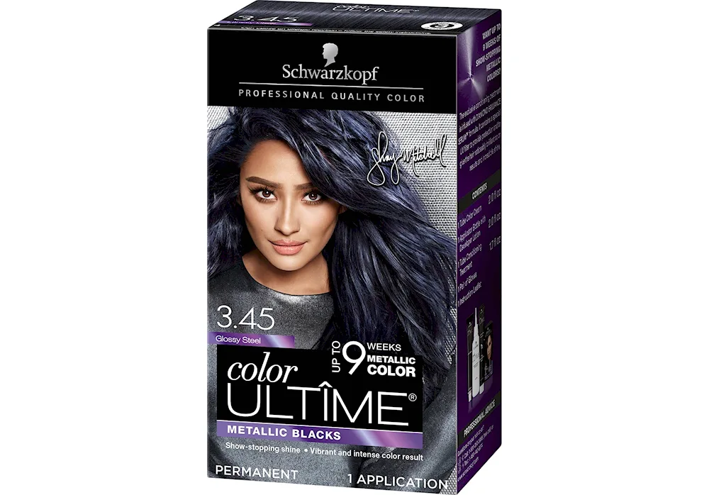 Schwarzkopf hair dye black metallic