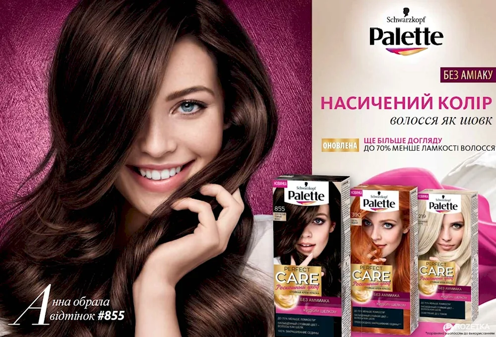 Schwarzkopf Palette hair dye colour palette