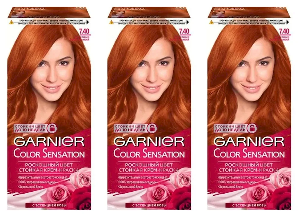 Garnier red hair dye 7. 40