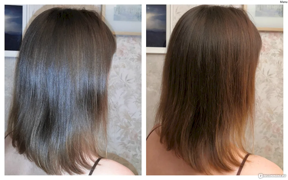 Hair colour hazelnut hair dye before and after