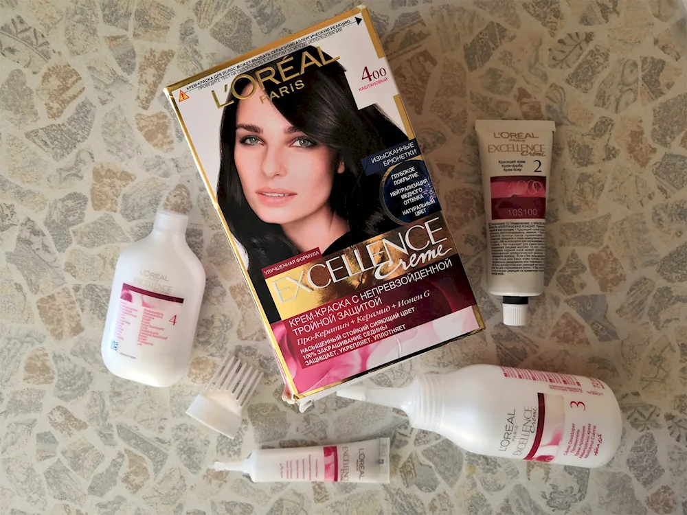 Loreal hair dye Excellence colour palette