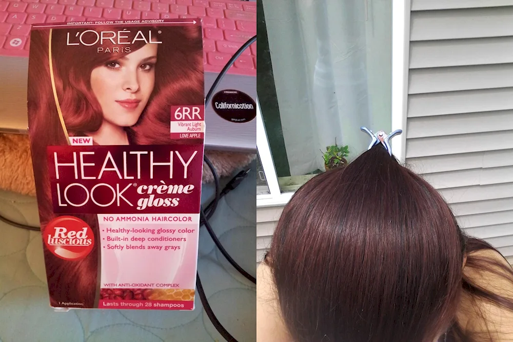 Diane Krank with burgundy hair