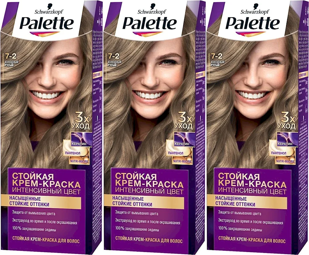 Palette hair dye cold blonde 7-2