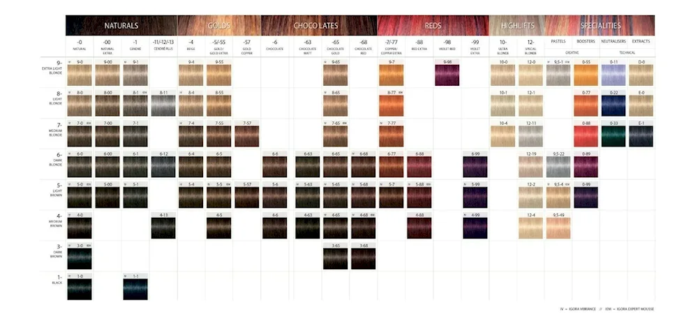 Schwarzkopf Igora palette