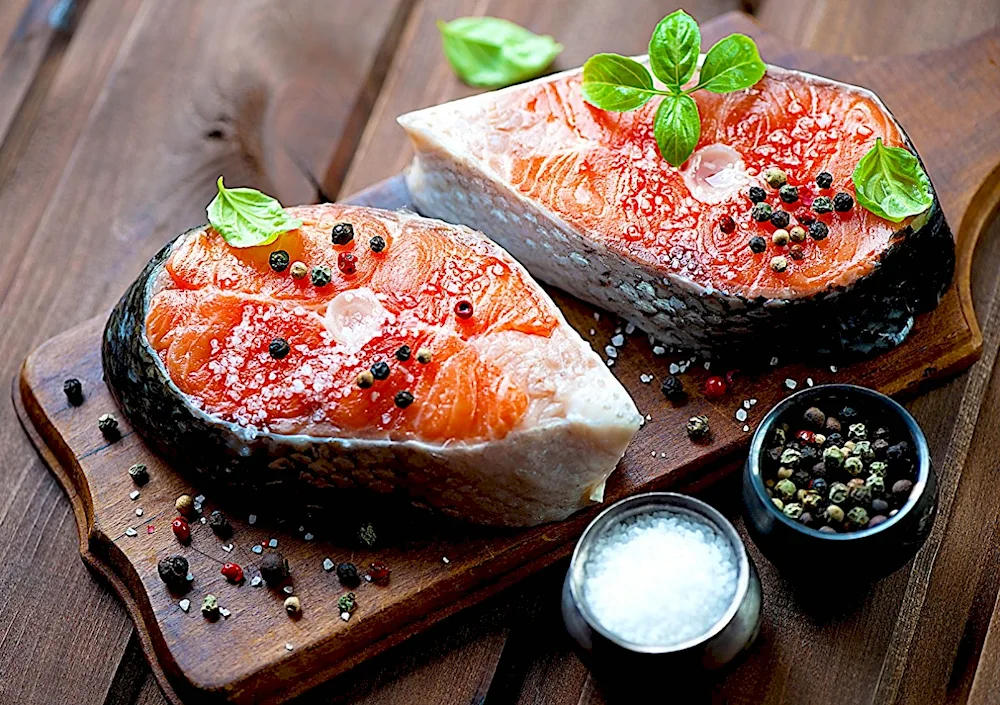 Red fish on the table
