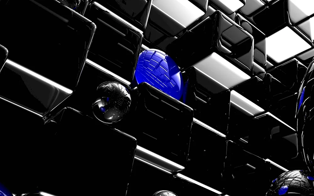 Red black cubes