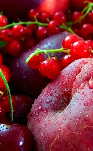 Red fruits and berries