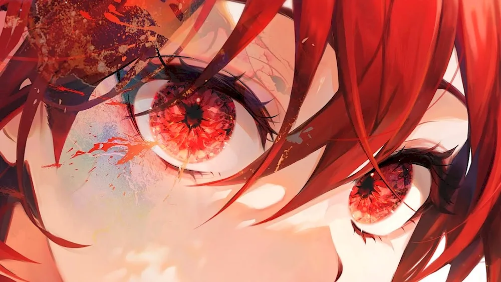 Red eyes anime