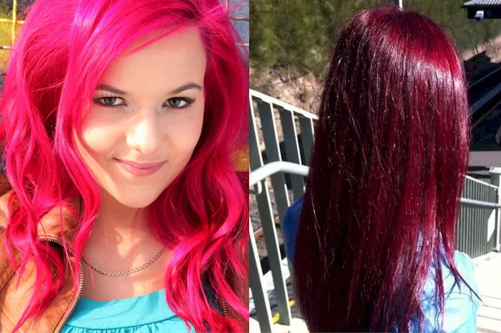 Colouring on dark hair hair
