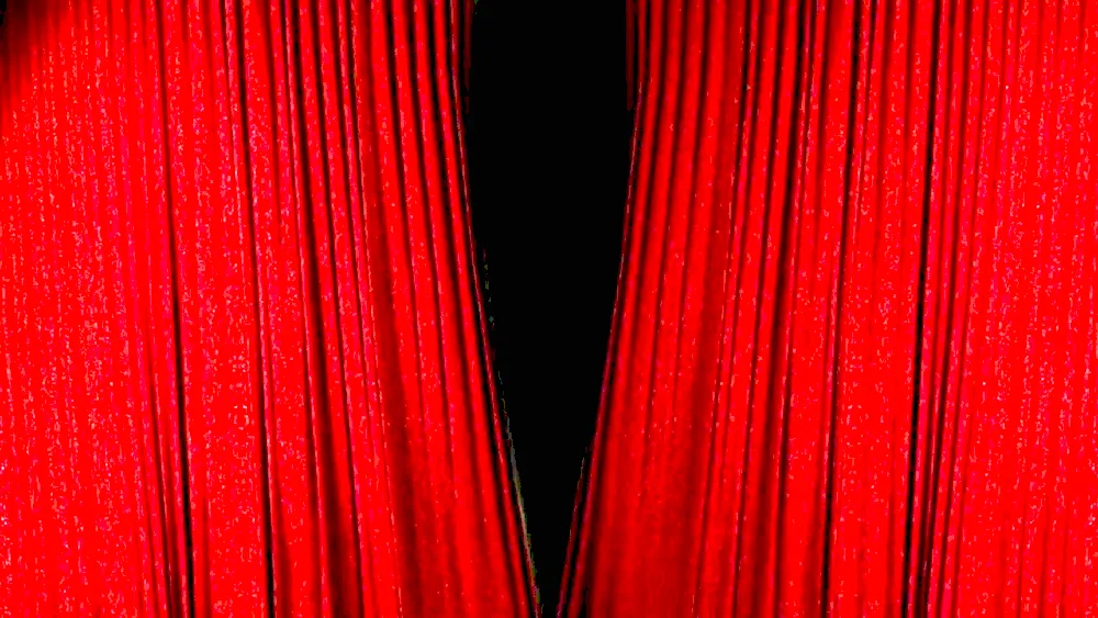 Red curtains