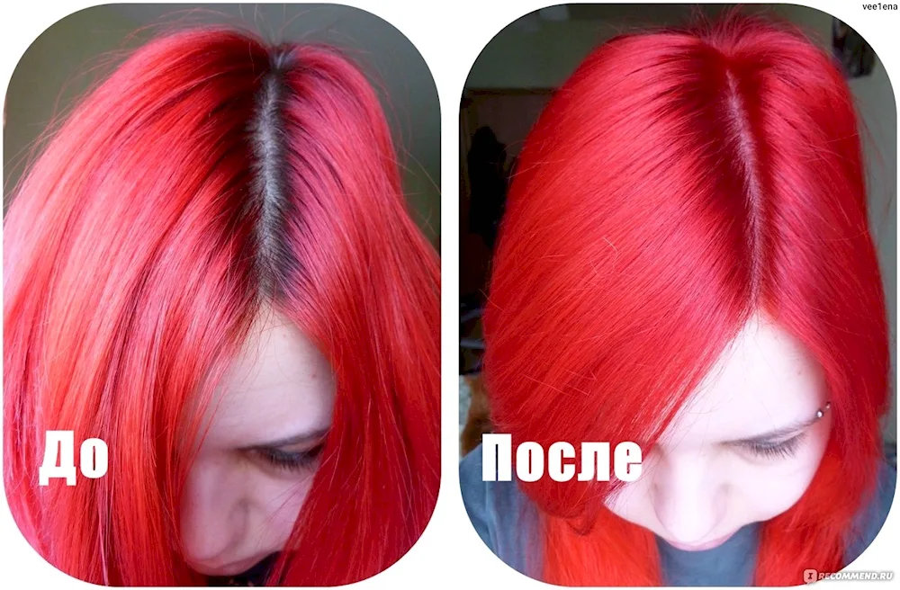 Red hair colour without bleaching