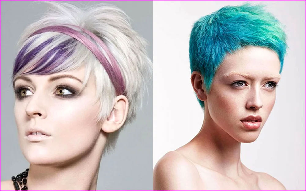 Creative colouring for short haircuts
