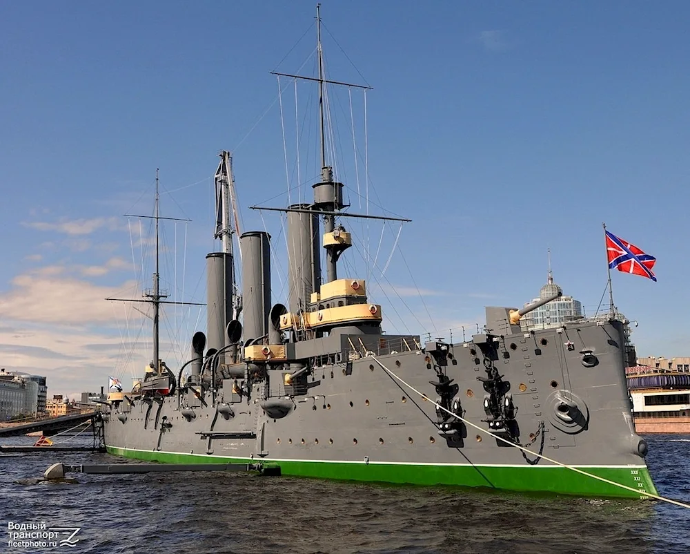 Aurora cruiser in St. Petersburg