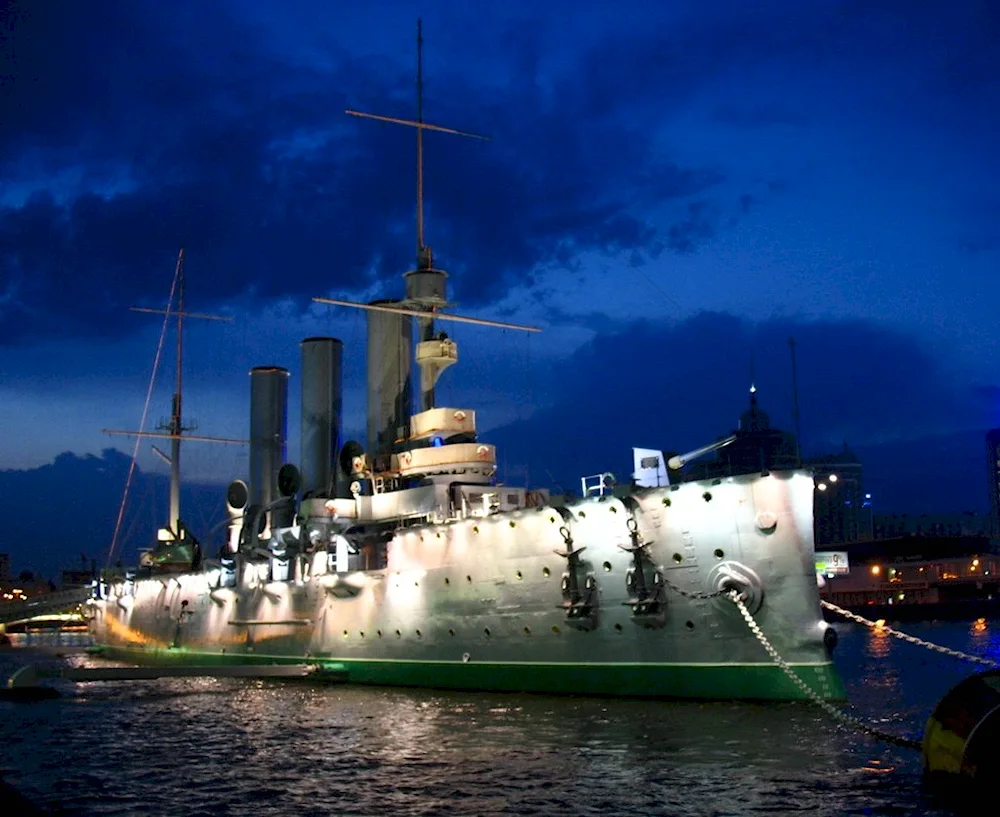 Aurora cruiser in St. Petersburg