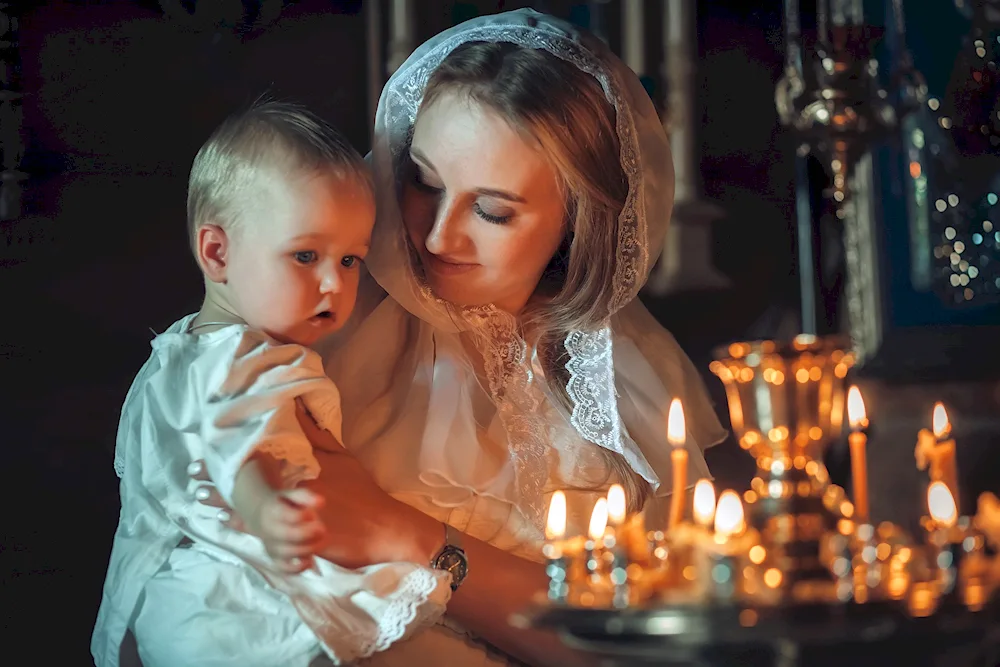 Baptism of a child shawl