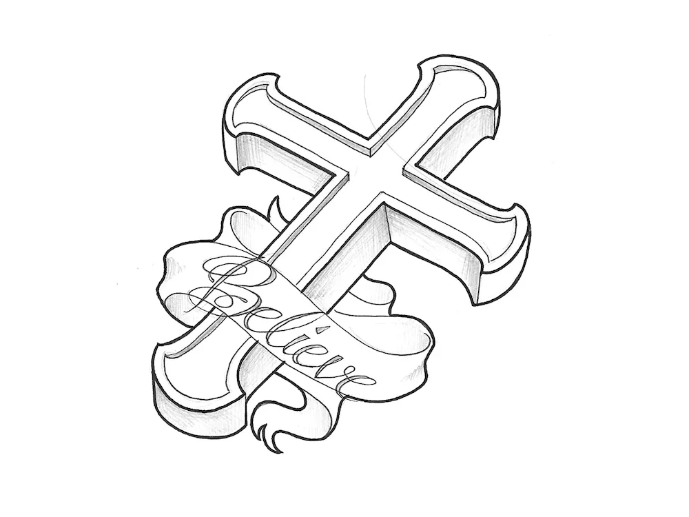 Cross drawing