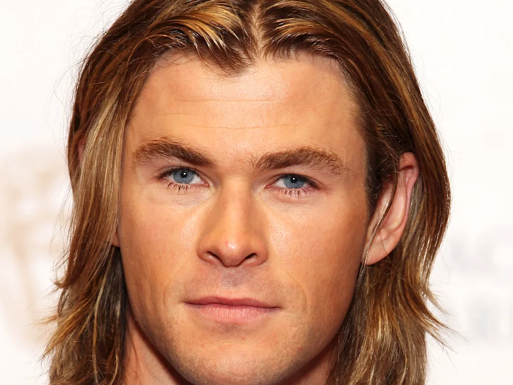 Chris Hemsworth with long hair