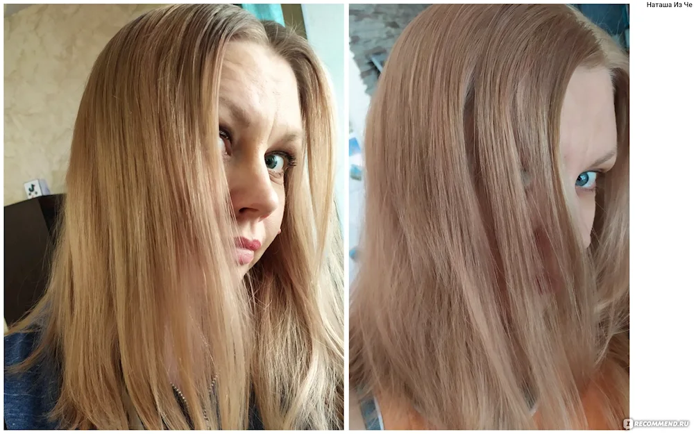 Crystal blond on hair photo