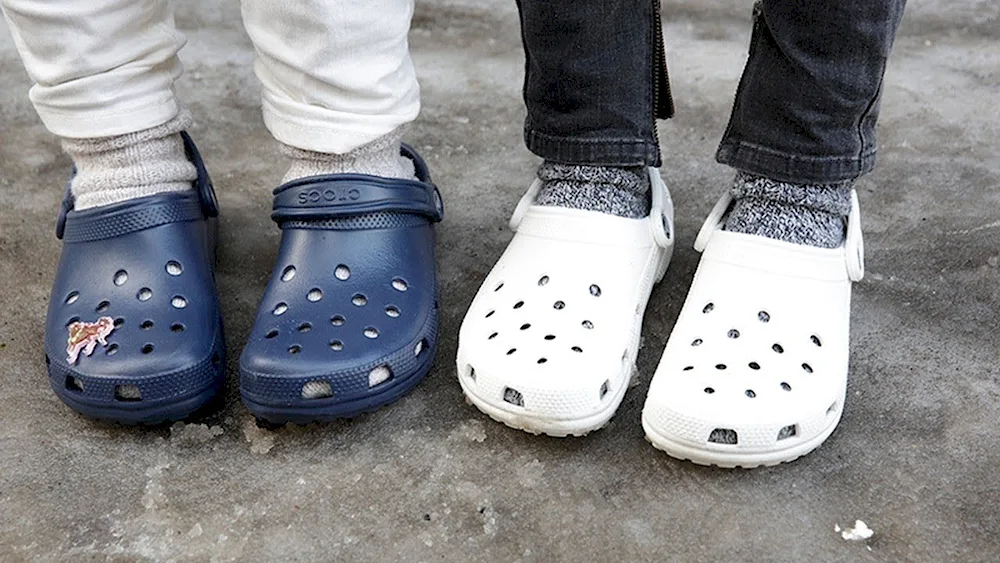 Crocs on the beach