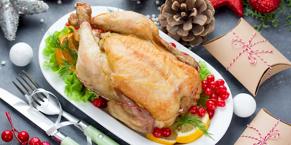 Chicken rabbit on the table