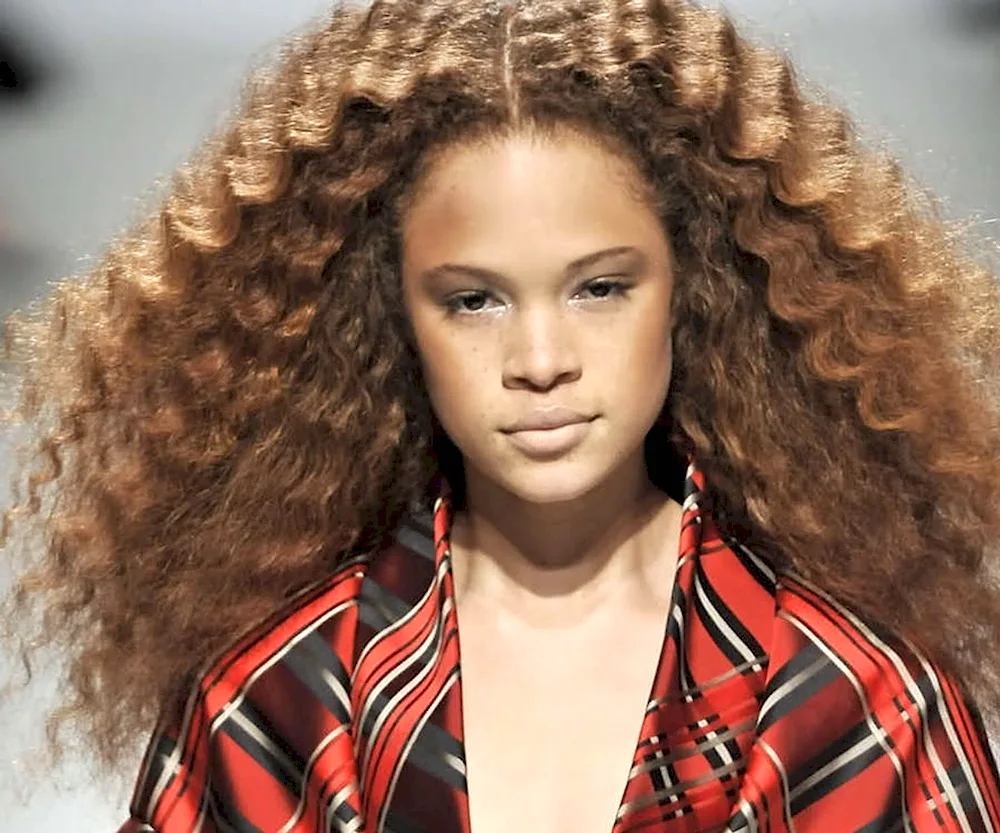 Big curls for long hair