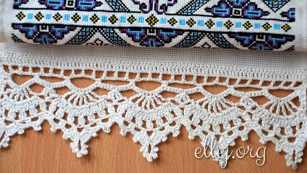 Crochet edging for rushnik