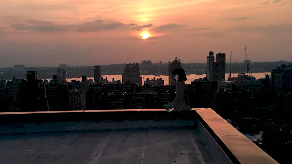 Skyscraper roof New York edge