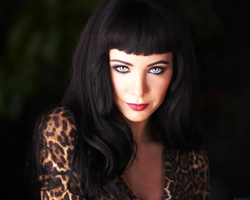 Brunette with bangs