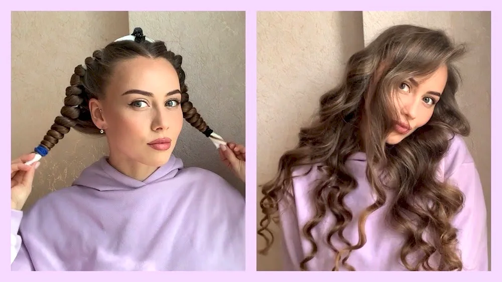 Locs without curlers and curlers