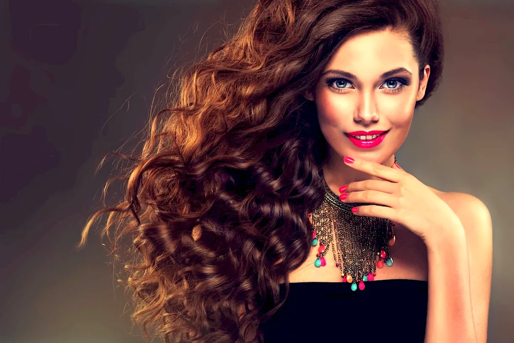 High curls on desktop Curly curls flying hair flying hair