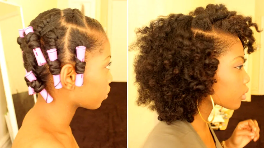 Braid curls on short hair