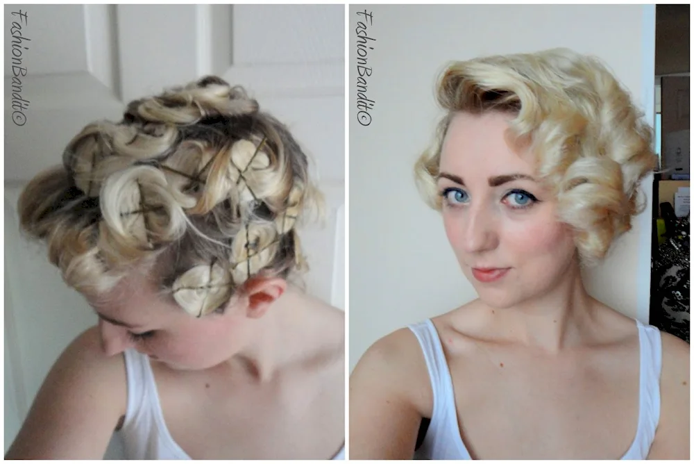 Curls on curlers on curlers for short hair short hair