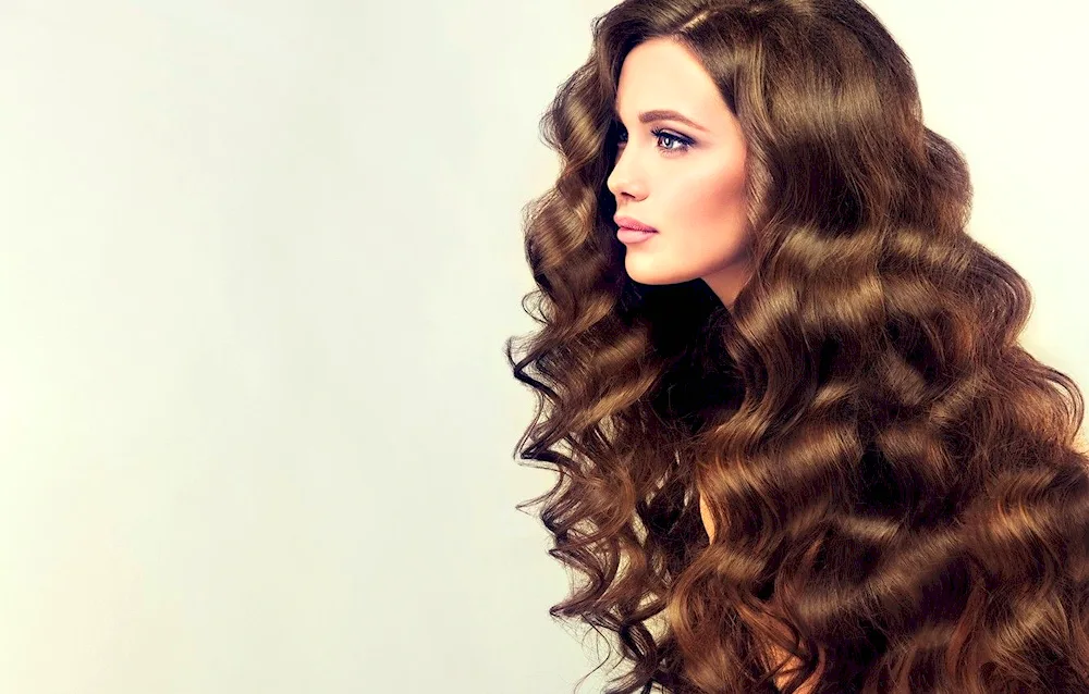 Curls on long hair