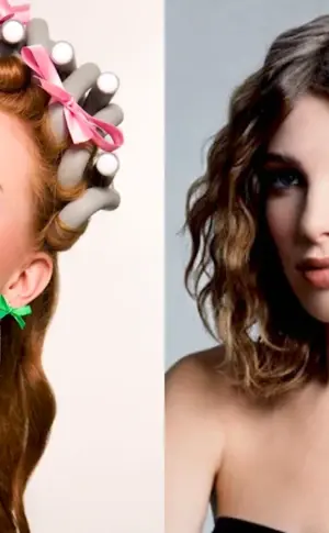 Curls on bob curlers
