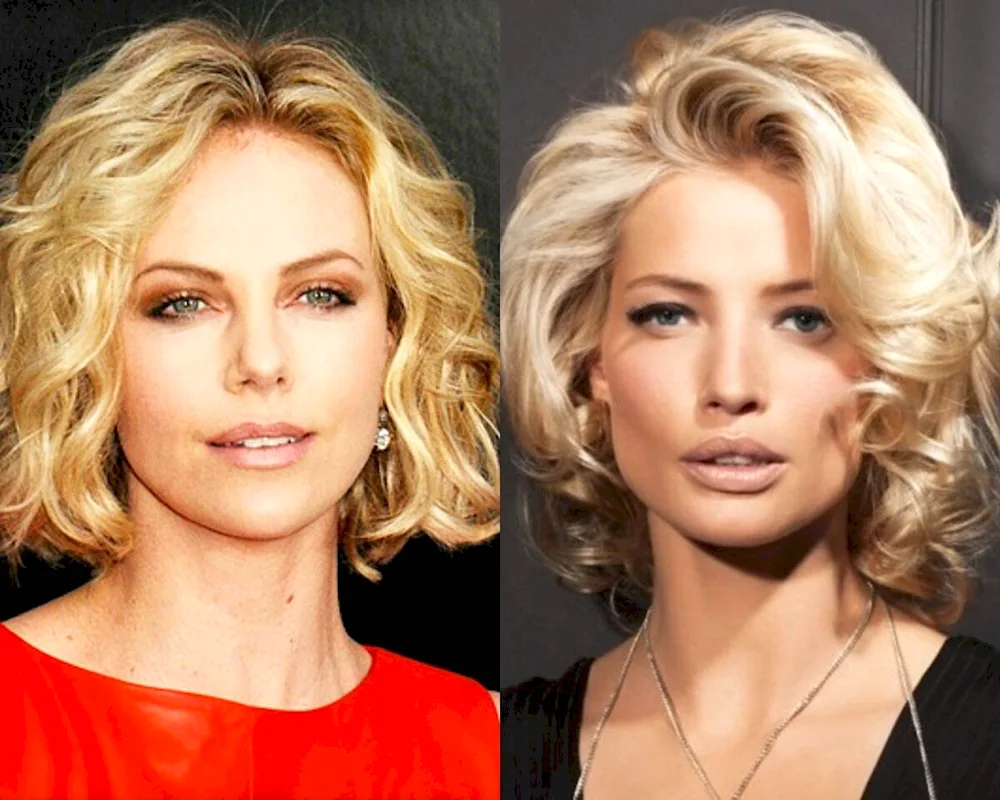 Curls on short hair hair