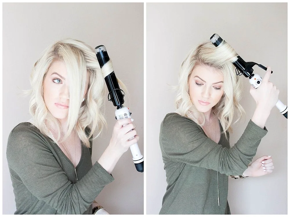 Svetlana Denyakina hairstyles on short hair with iron