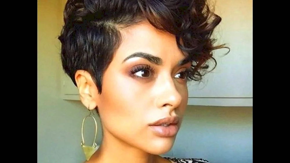 Curly Pixie haircut