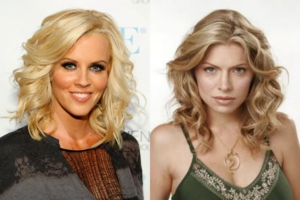 Middle hair curls with a Dyson styler