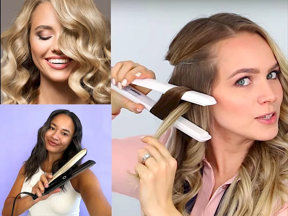 Curls with a flat iron